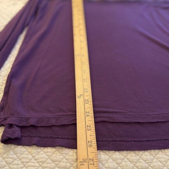 Old Navy Maroon L/S Knit Blouse with Rayon? Bodice Inset Size M - Picture 5 of 8